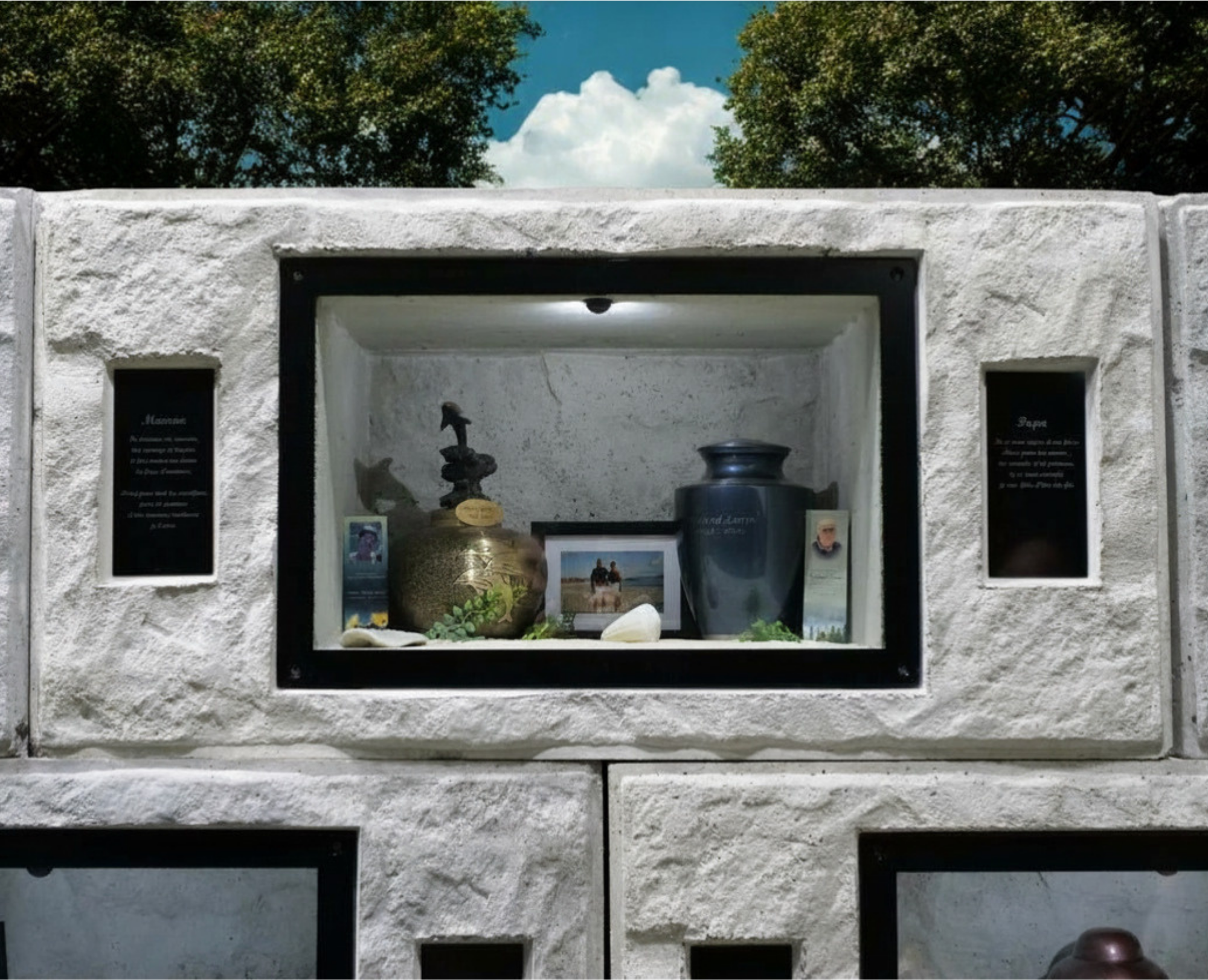 Bloc Personnalisable, plan rapproché, extérieur